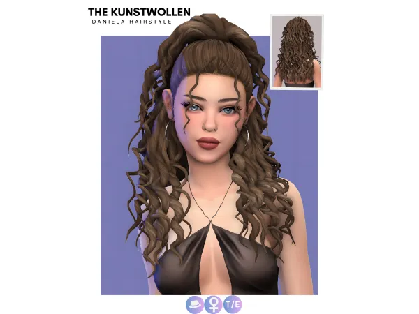 Maxis Match Daniella hairstyle by thekunstwollen - The Sims 4 Custom Content