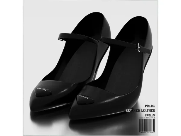 Alpha PRADA Brushed Leather Pumps by mirosims2020 - The Sims 4 Custom Content
