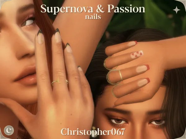 Maxis Match Supernova Passion Nails Christopher067 - The Sims 4 Custom Content