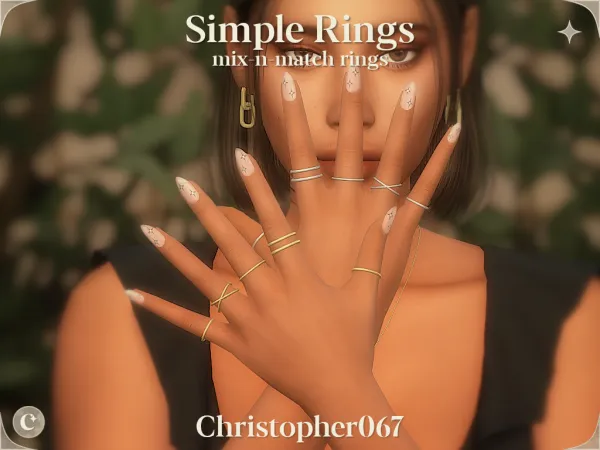 Mix Simple Rings Mix n Match Set Christopher067 - The Sims 4 Custom Content