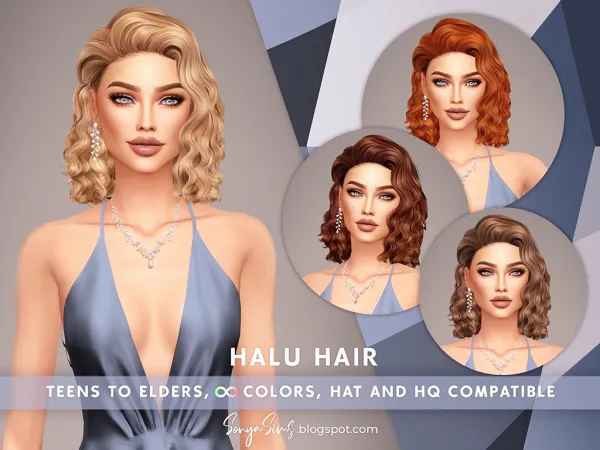 Alpha Halu Hair - The Sims 4 Custom Content