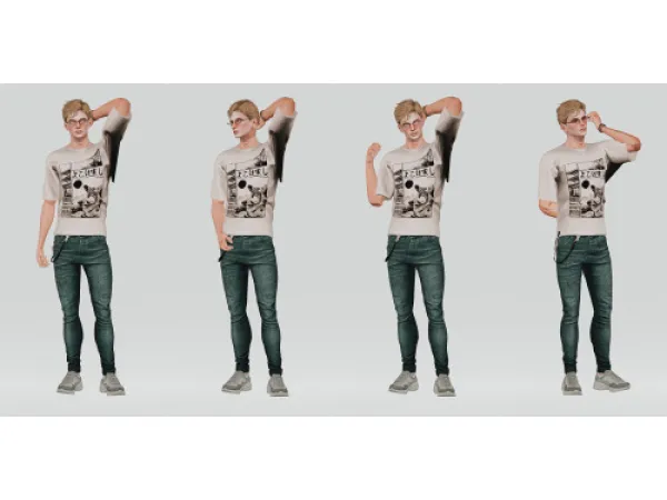 4to3 Sciophobis Clarity Male PosePack by VMSims - The Sims 3 Custom Content