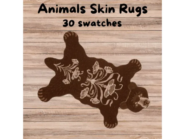 Maxis Match Animals Skin Rugs by Snotra902 - The Sims 4 Custom Content