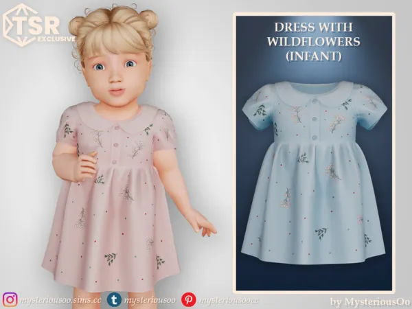 Maxis Match Dress with wildflowers Infant by MysteriousOo - The Sims 4 Custom Content