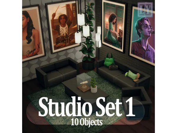 Maxis Match Studio Set 1 by LuuFORYou - The Sims 4 Custom Content
