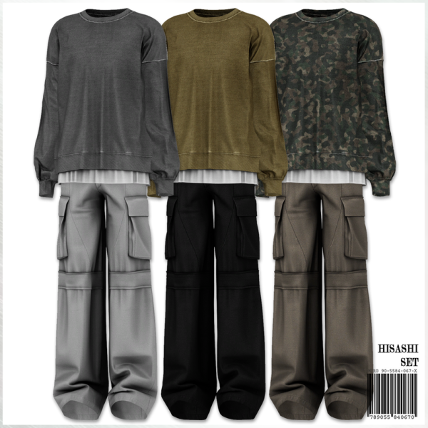 Alpha HISASHI Set by simsfinds - The Sims 4 Custom Content