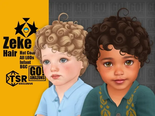 Maxis Match Zeke Hair - The Sims 4 Custom Content