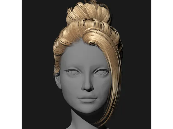 Alpha SSalon hair 55 - The Sims 4 Custom Content