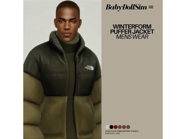 Maxis Match MENSWEAR WINTERFORM PUFFER JACKET by XXXBABYDOLL - The Sims 4 Custom Content