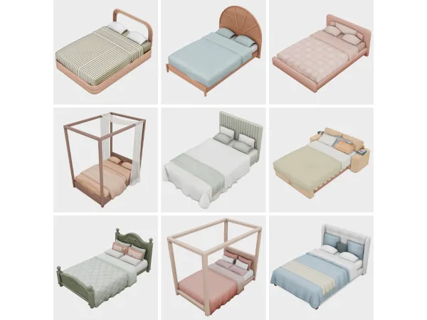 my favorite bed's part 2 | sims 4 cc finds by boujeesimss