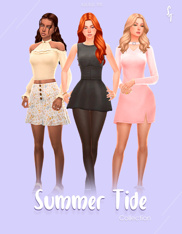 Maxis Match SUMMER TIDE by simsfinds - The Sims 4 Custom Content