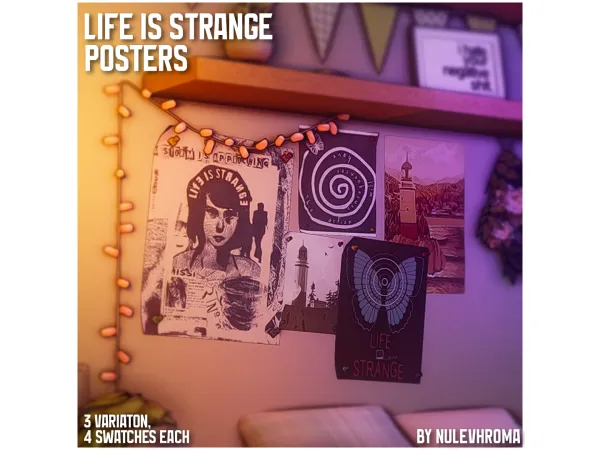 Mix POSTERS Life is Strange by nulevhroma - The Sims 4 Custom Content