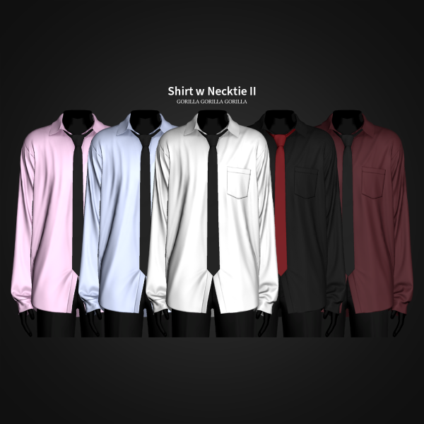Alpha Shirt w Necktie II by simsfinds - The Sims 4 Custom Content