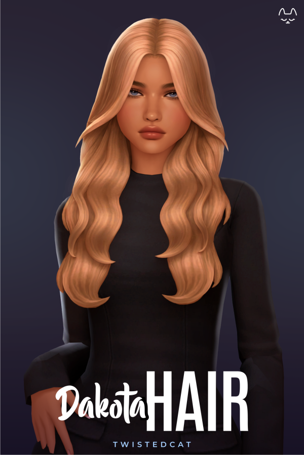 Maxis Match Dakota Hair by simsfinds - The Sims 4 Custom Content
