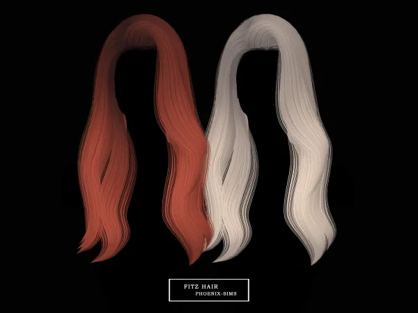 Alpha Fitz Hair by phoenixsims4 - The Sims 4 Custom Content