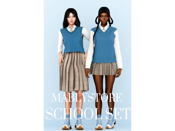 Alpha SCHOOL SET by Mably - The Sims 4 Custom Content