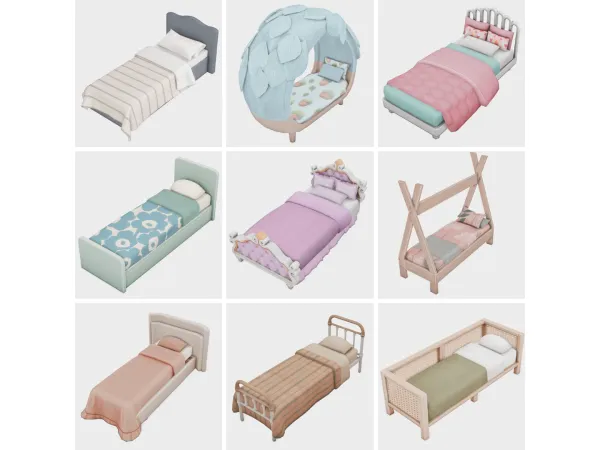 Maxis Match my favorite single beds part 1 sims 4 finds by boujeesimss - The Sims 4 Custom Content