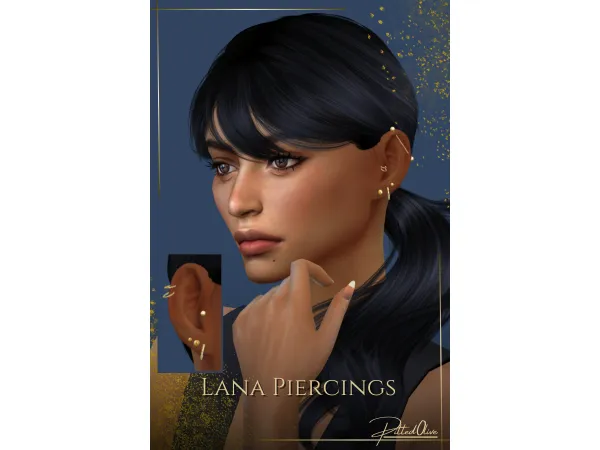 Mix Lana Piercings - The Sims 4 Custom Content