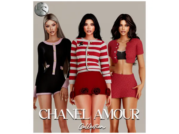 Alpha CAMUFLAJE Chanel Amour Collection - The Sims 4 Custom Content