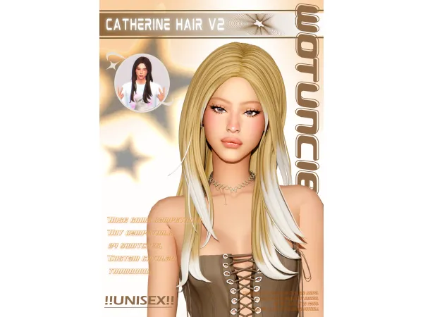 Maxis Match Catherine Hair V2 by wotunciba - The Sims 4 Custom Content