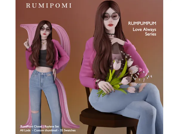 Mix RumPumPum_Neona Top - The Sims 4 Custom Content