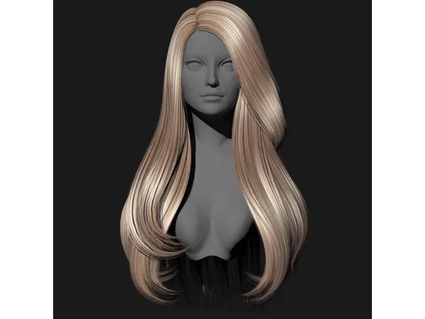 Alpha SSalon hair 64 - The Sims 4 Custom Content