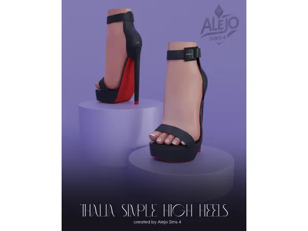 Mix ALEJO SIMS 4 THALIA SIMPLE HIGH HEELS - The Sims 4 Custom Content