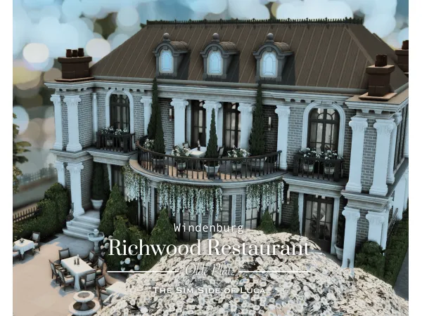 Maxis Match Richwood Restaurant Windenburg by TheSimSideofLuca - The Sims 4 Custom Content