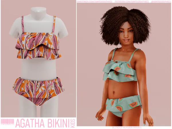 Alpha Agatha Bikini by simtographies - The Sims 4 Custom Content