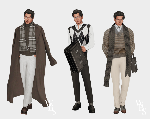 Alpha Mens Smart Casual Lookbook by simsfinds - The Sims 4 Custom Content