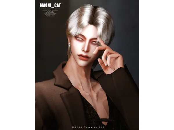Alpha [Maoni_cat] HAIR No43 - The Sims 4 Custom Content