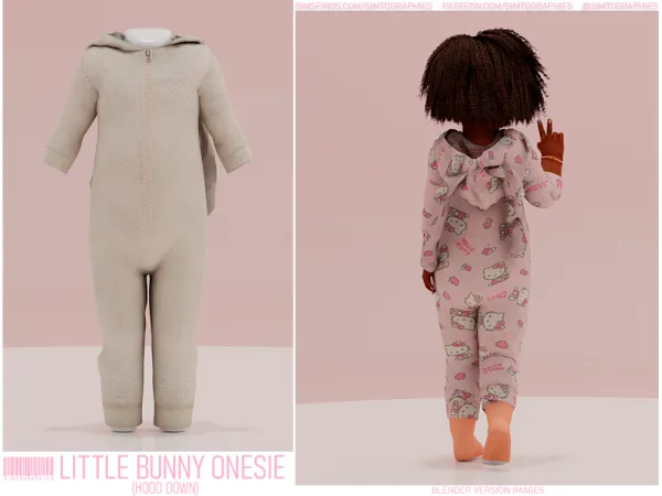 Alpha Little Bunny Onesie (Hood Down) - The Sims 4 Custom Content