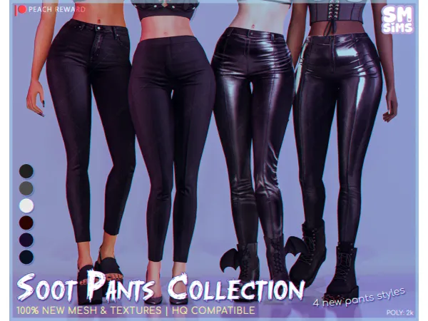 Alpha PEACH Soot Pants Collection by - The Sims 4 Custom Content