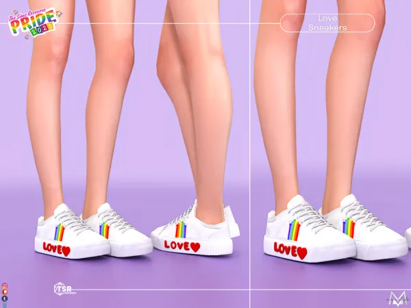 Alpha Love Sneakers S552 (Female) by Mermalade - The Sims 4 Custom Content