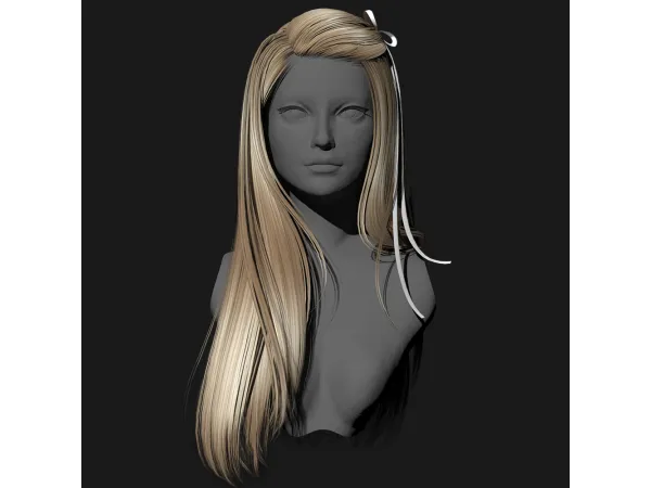 Alpha SSalon hair 66 - The Sims 4 Custom Content