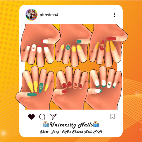 Maxis Match University Nails by simsfinds - The Sims 4 Custom Content