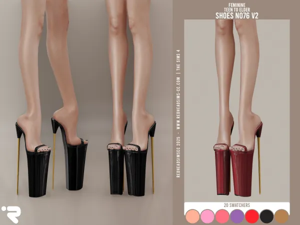 Alpha AF SHOES N076 V2 by redheadsims - The Sims 4 Custom Content
