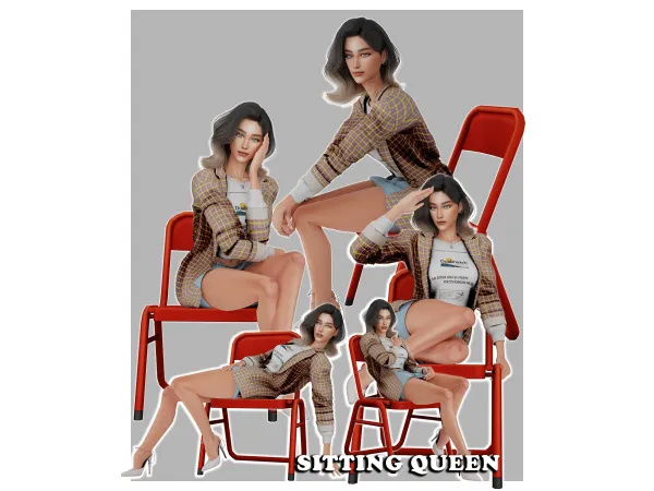 Mix Sitting Queen by Meow_creator - The Sims 4 Custom Content