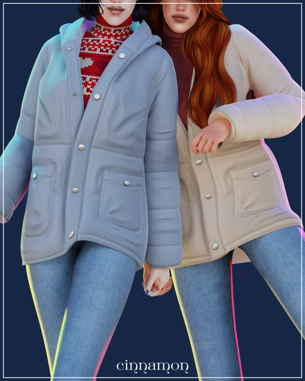 Alpha Lauretta jacket by simsfinds - The Sims 4 Custom Content