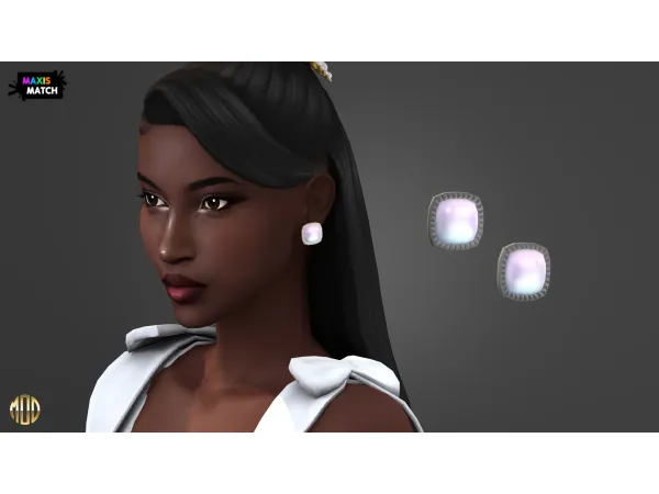Maxis Match Henie Set Earring by Modco Studios - The Sims 4 Custom Content
