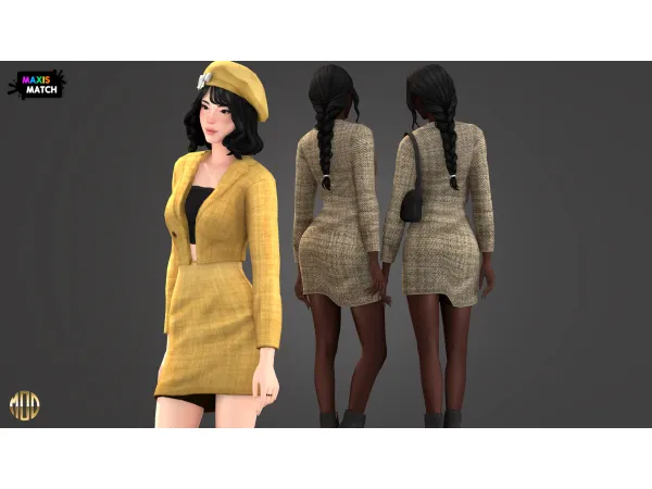 Maxis Match Ruby Set Jacket by Modco Studios - The Sims 4 Custom Content