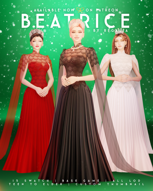 Alpha BEATRICE by simsfinds - The Sims 4 Custom Content