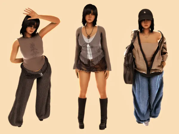 Alpha random lookbook no 5 by simmalooks - The Sims 4 Custom Content