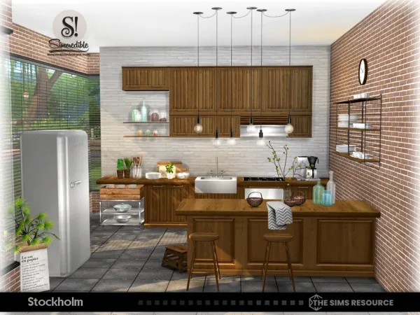 Alpha Stockholm Kitchen - The Sims 4 Custom Content