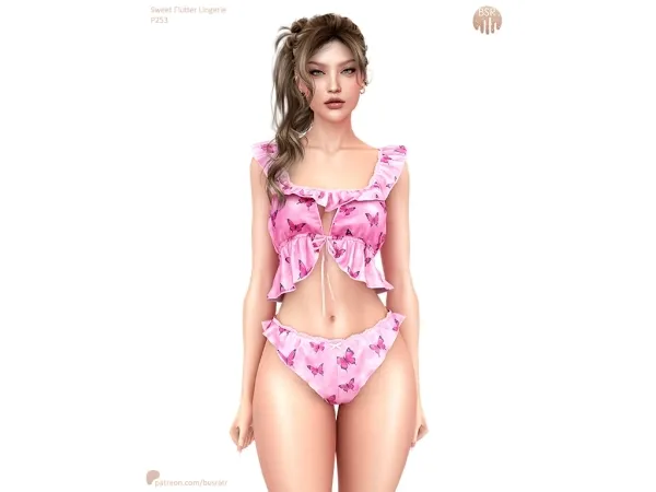 Alpha Sweet Flutter Lingerie - The Sims 4 Custom Content