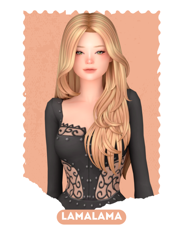 Maxis Match Hair Eloise by lama_lama - The Sims 4 Custom Content