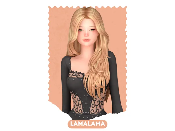 Maxis Match Hair Eloise by LamaLamaLove - The Sims 4 Custom Content