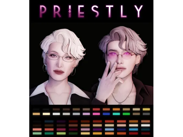 Maxis Match SIMANDY Priestly Hair - The Sims 4 Custom Content