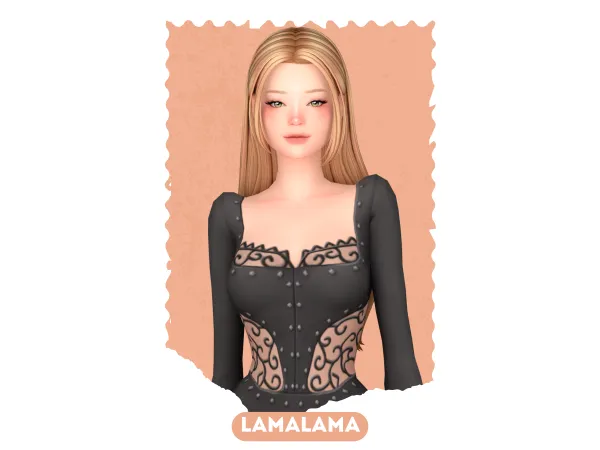 Maxis Match Hair Claire by LamaLamaLove - The Sims 4 Custom Content