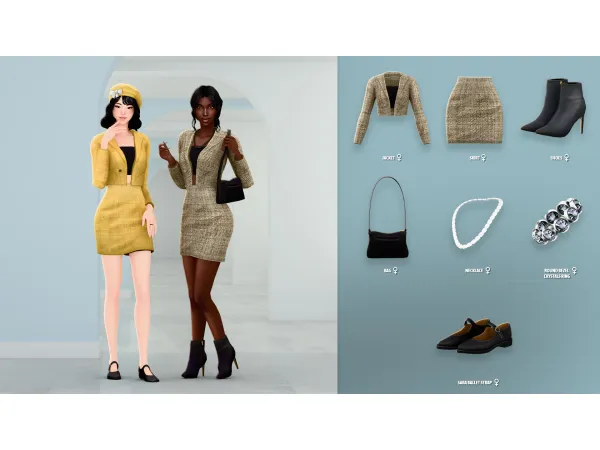 Maxis Match RUBY SET by ModCo Studios - The Sims 4 Custom Content